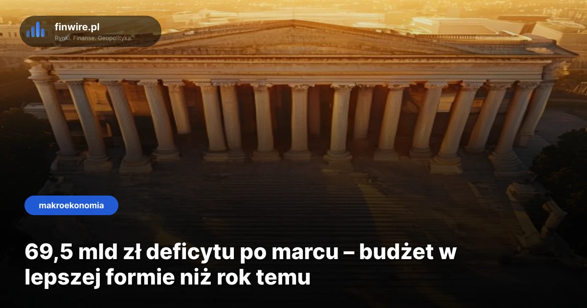 69,5 mld zł deficytu po marcu – budżet w lepszej formie niż rok temu