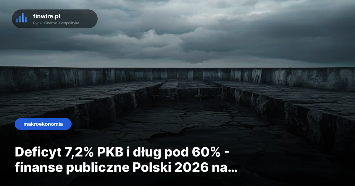 Deficyt 7,2% PKB i dług pod 60% - finanse publiczne Polski 2026 na krawędzi