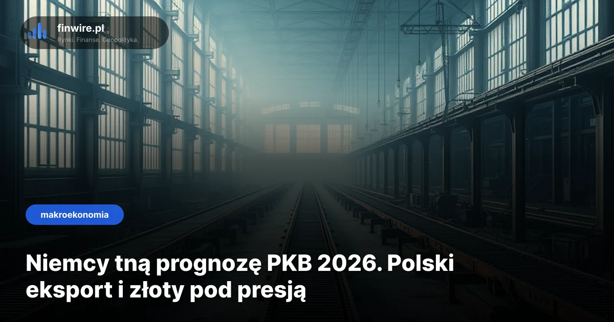 Niemcy tną prognozę PKB 2026. Polski eksport i złoty pod presją