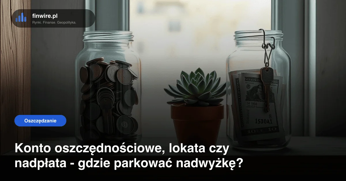 Konto oszczędnościowe, lokata czy nadpłata - gdzie parkować nadwyżkę?