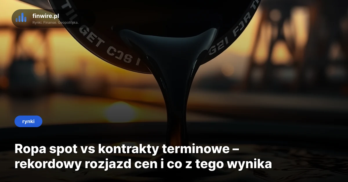 Ropa spot vs kontrakty terminowe – rekordowy rozjazd cen i co z tego wynika