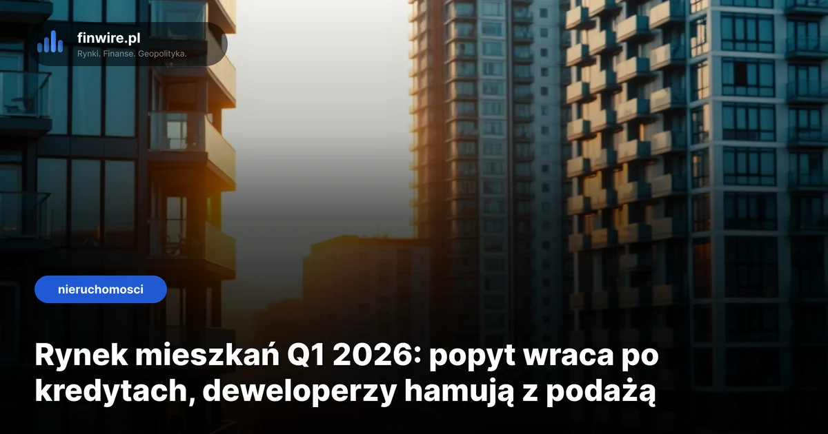 Rynek mieszkań Q1 2026: popyt wraca po kredytach, deweloperzy hamują z podażą
