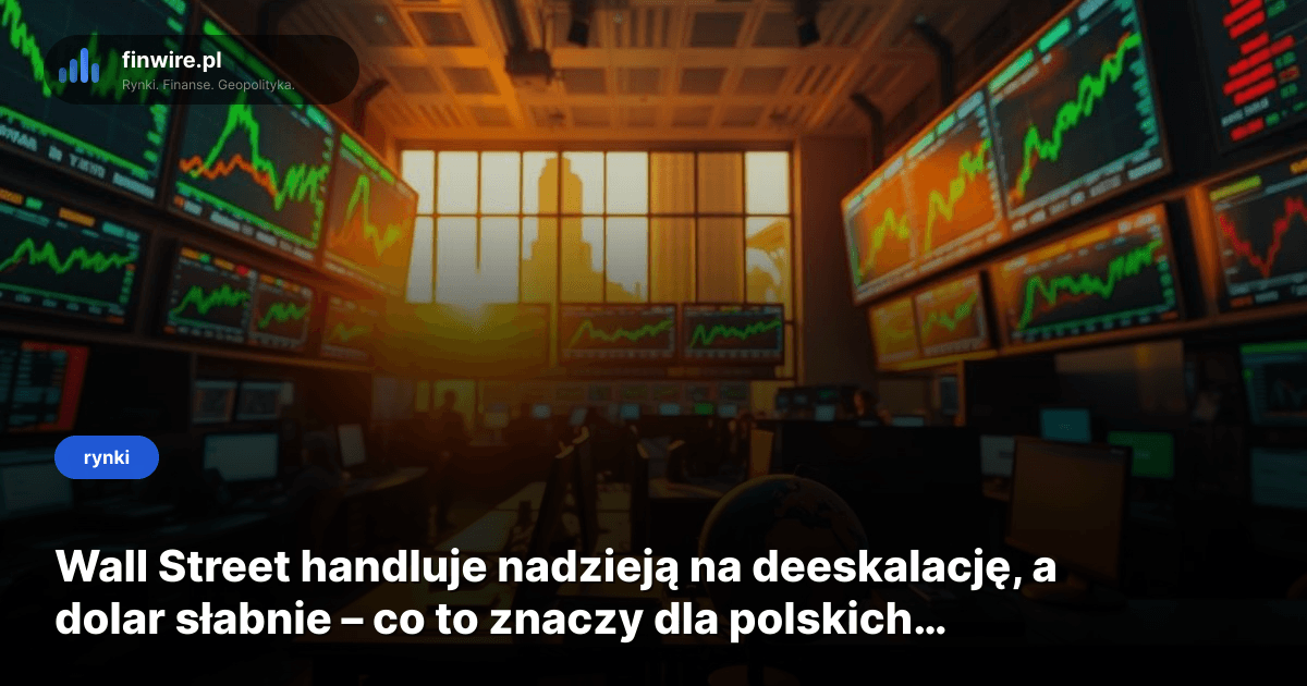 Wall Street handluje nadzieją na deeskalację, a dolar słabnie – co to znaczy dla polskich portfeli?